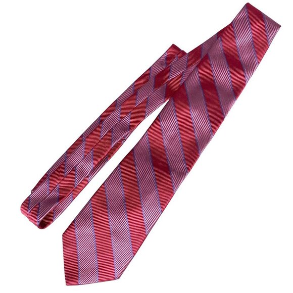 Brooks Brothers 346 Mens Silk pink & blue Stripe Design Tie 60" Long Made In USA - Picture 1 of 5
